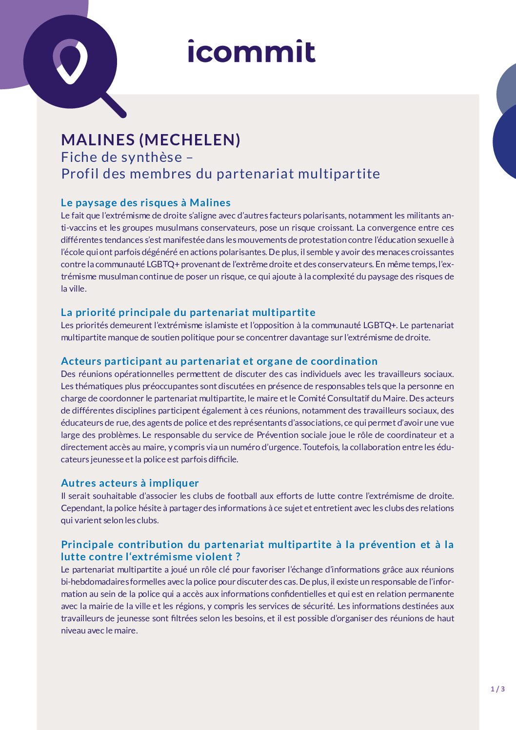 Mechelen Factsheet French