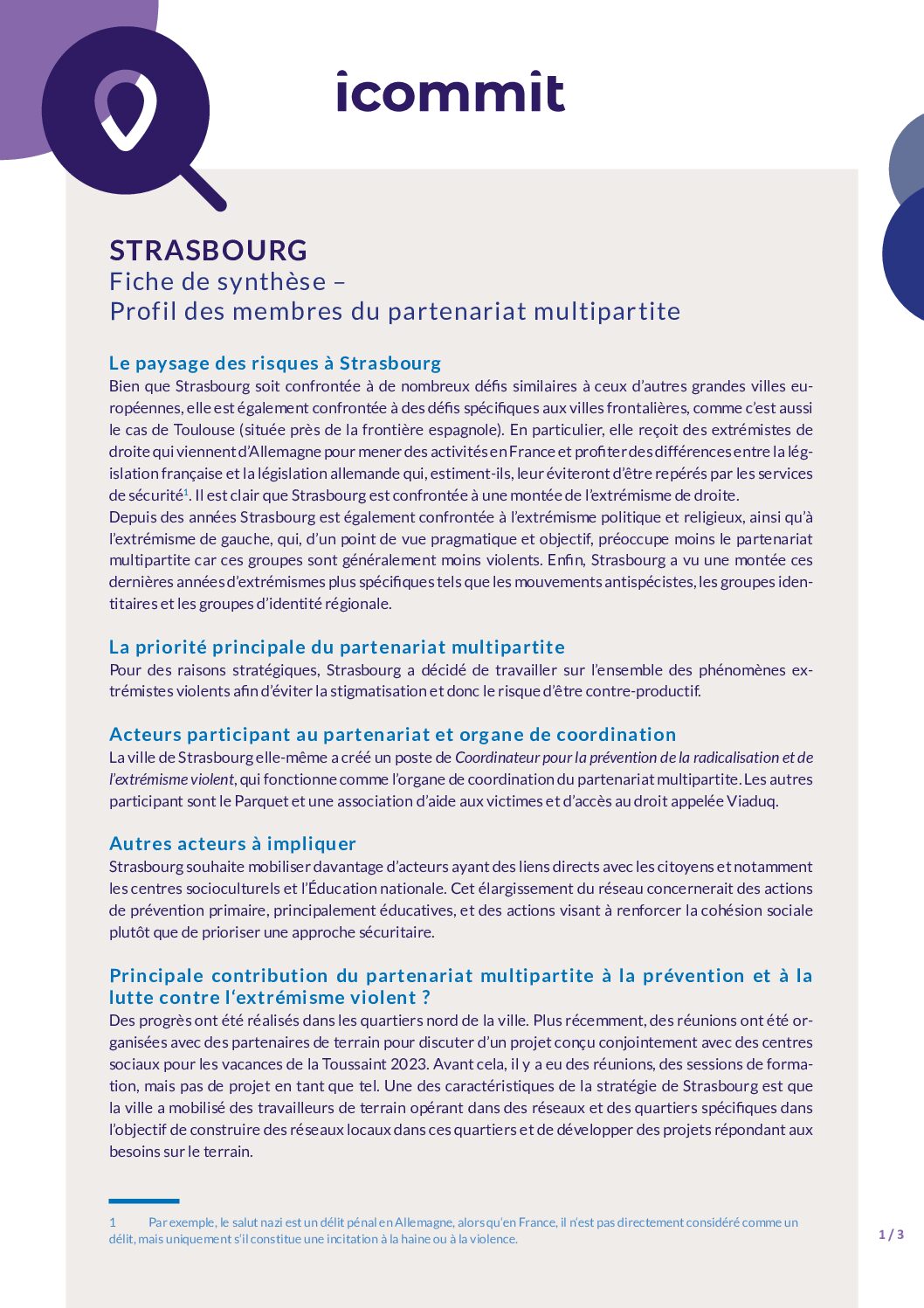Strasbourg Factsheet French